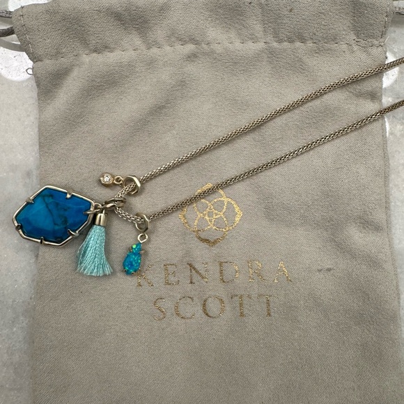 Kendra Scott Jewelry - Kendra Scott Turquoise and Gold Charm Necklace